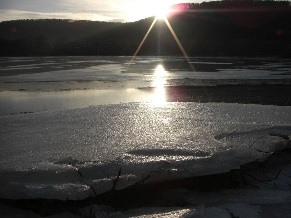 Stausee bei Happurg am Abend