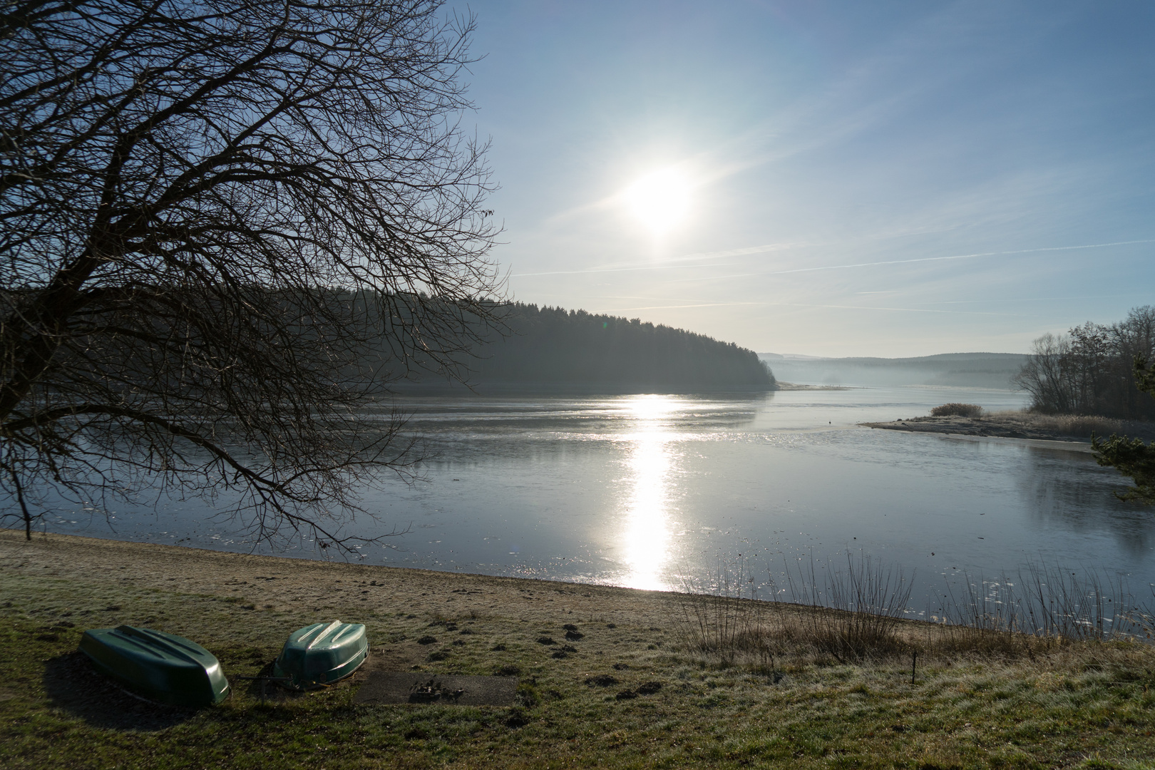 Stausee der Talsperre Heyda