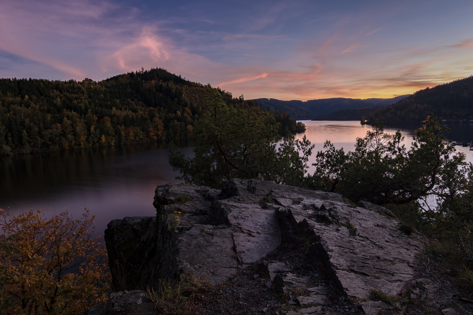 Stausee Hohenwarte im Herbst 2