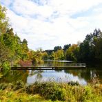 Stausee im Herbst mit Durchblick