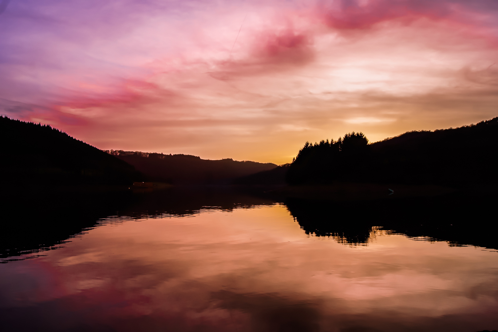 Stausee Liefrange in Luxemburg