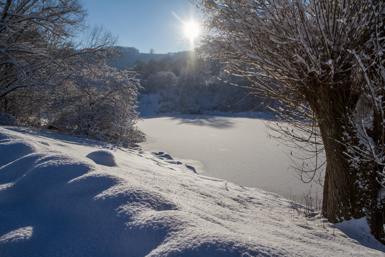 Stauseewinter gefroren