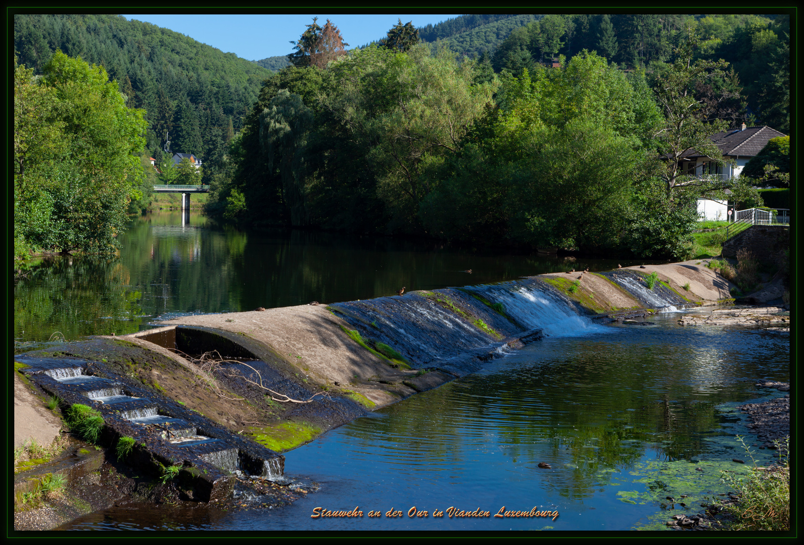 Stauwehr an der Our in Viander Luxembourg