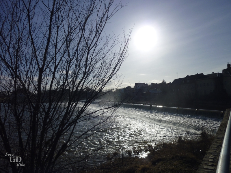 Stauwehr an der Saale