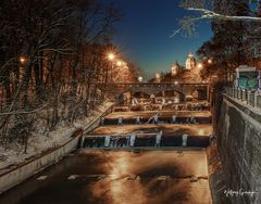 Stauwehr an der Schwindinsel München