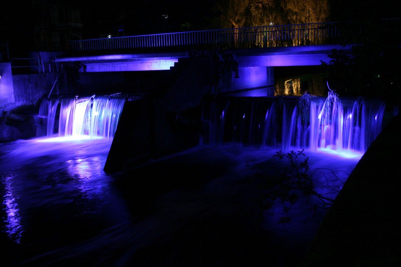 Stauwehr bei Nacht...