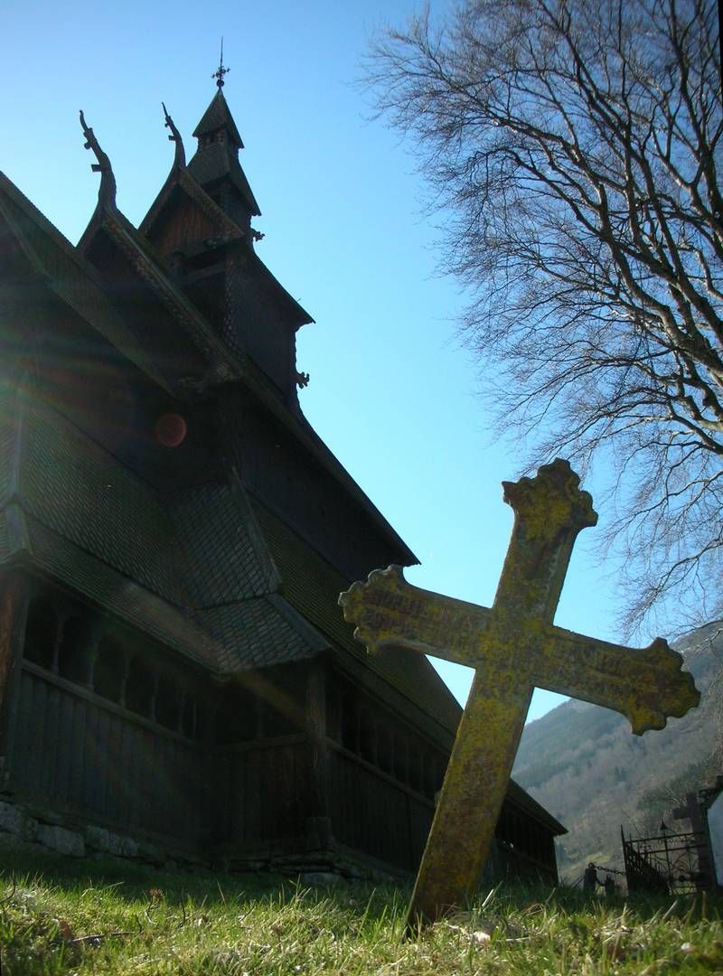 Stave church... yard