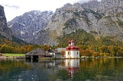 St.Bartholomä am Königssee mit Watzmann