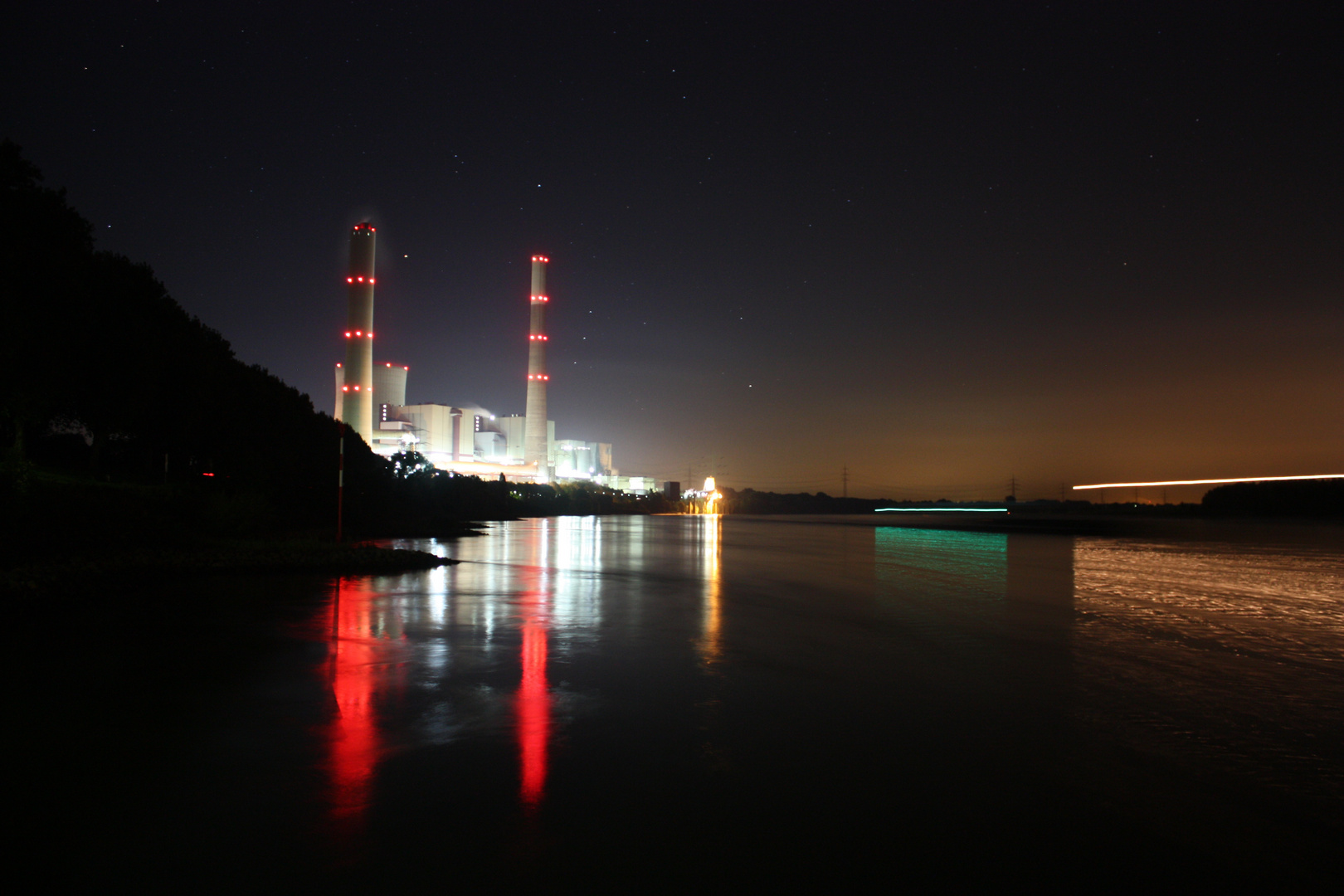 STEAG Werke bei Nacht