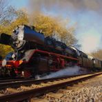 Steam train as an oil painting / Dampfzug in Öl