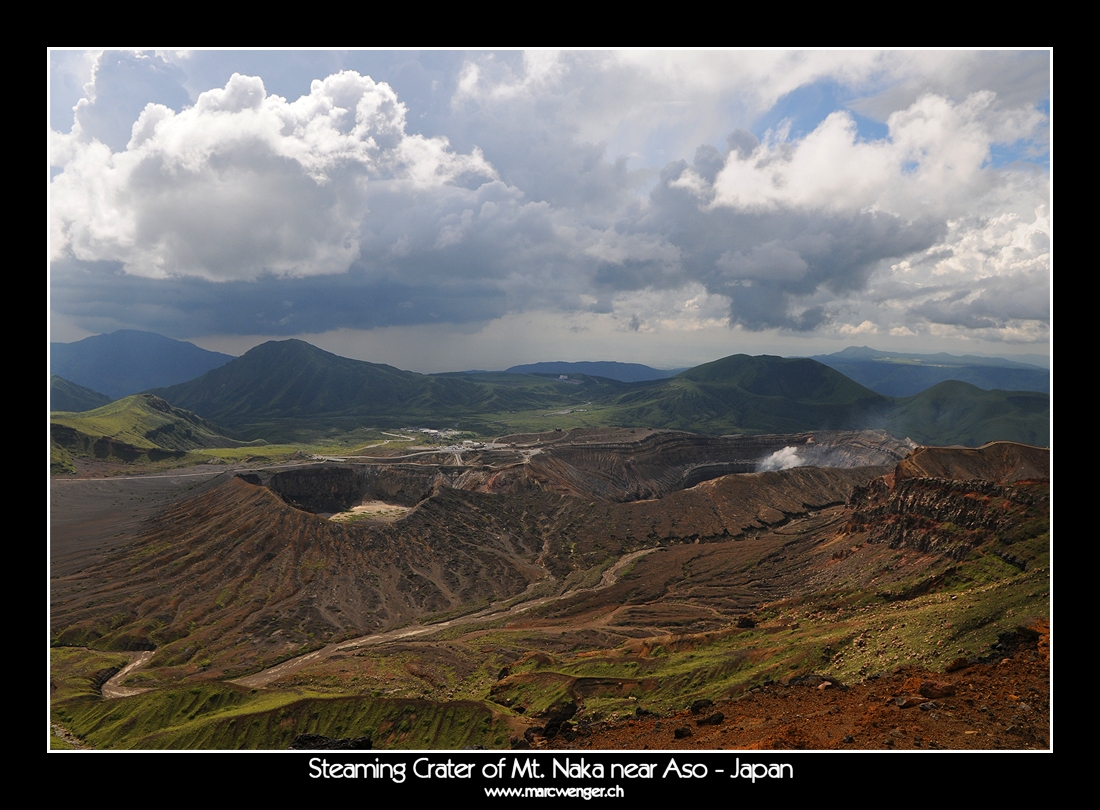 Steaming Crater of Mt. Naka near Aso - Japan