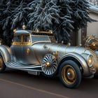 Steampunk Oldtimer in Winter