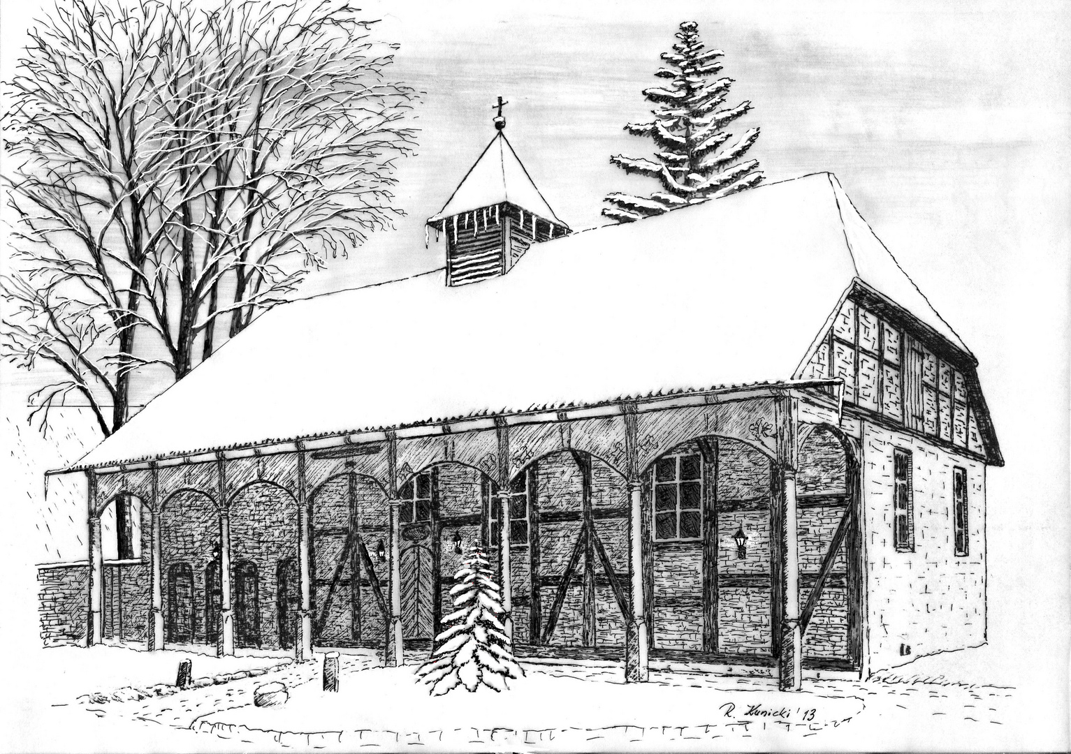 Stechinelli-Kapelle in Wieckenberg (im Winter)