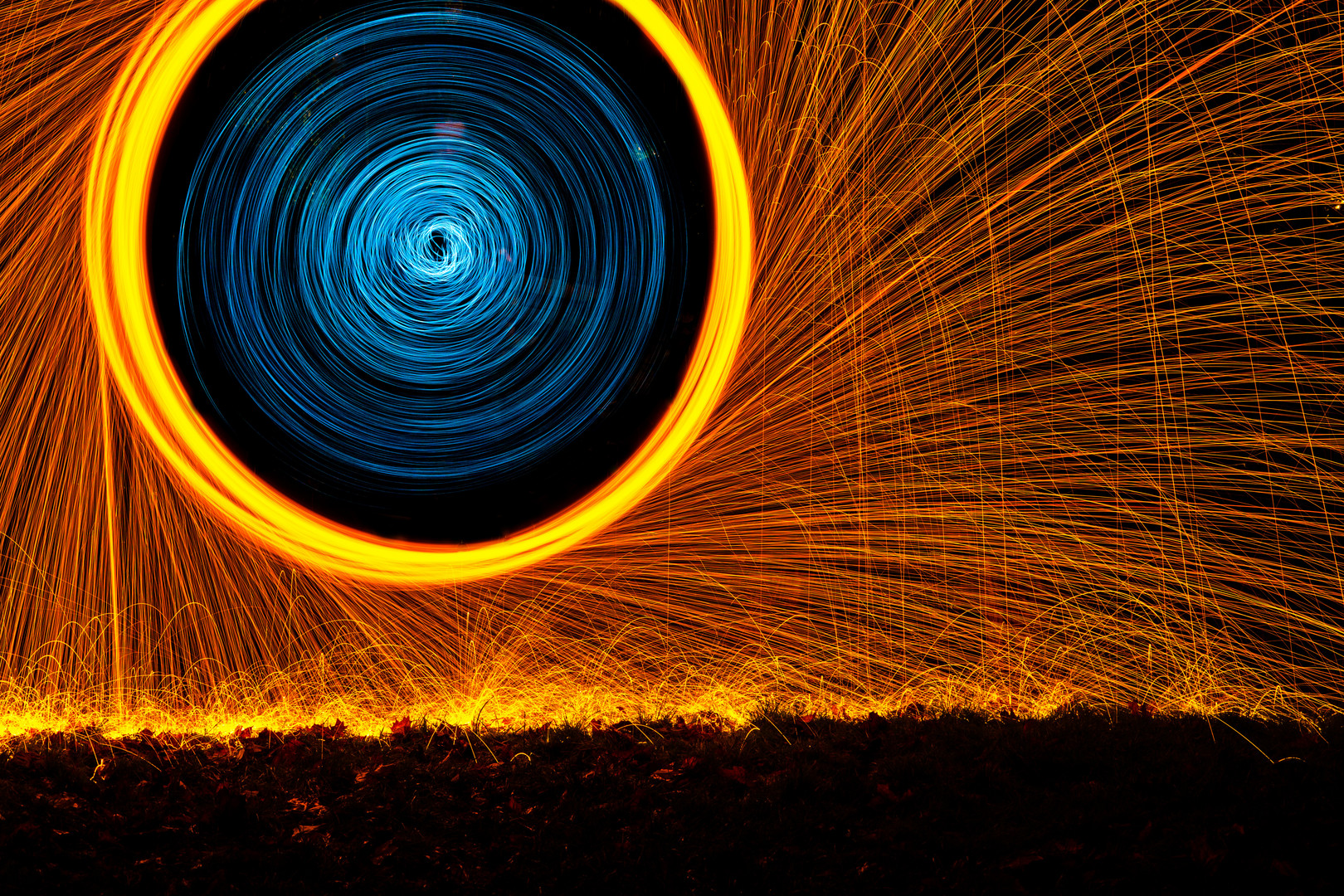 steel wool & led