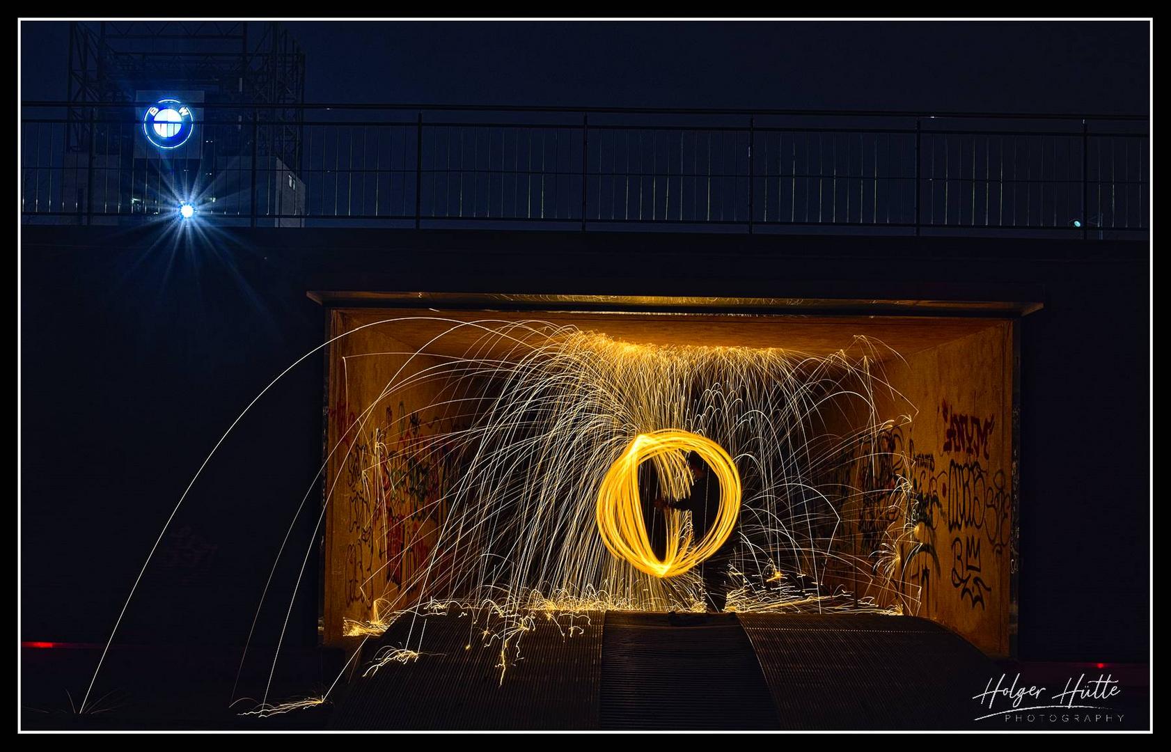 Steelwool und Lighpainting an den EXPO-Gärten