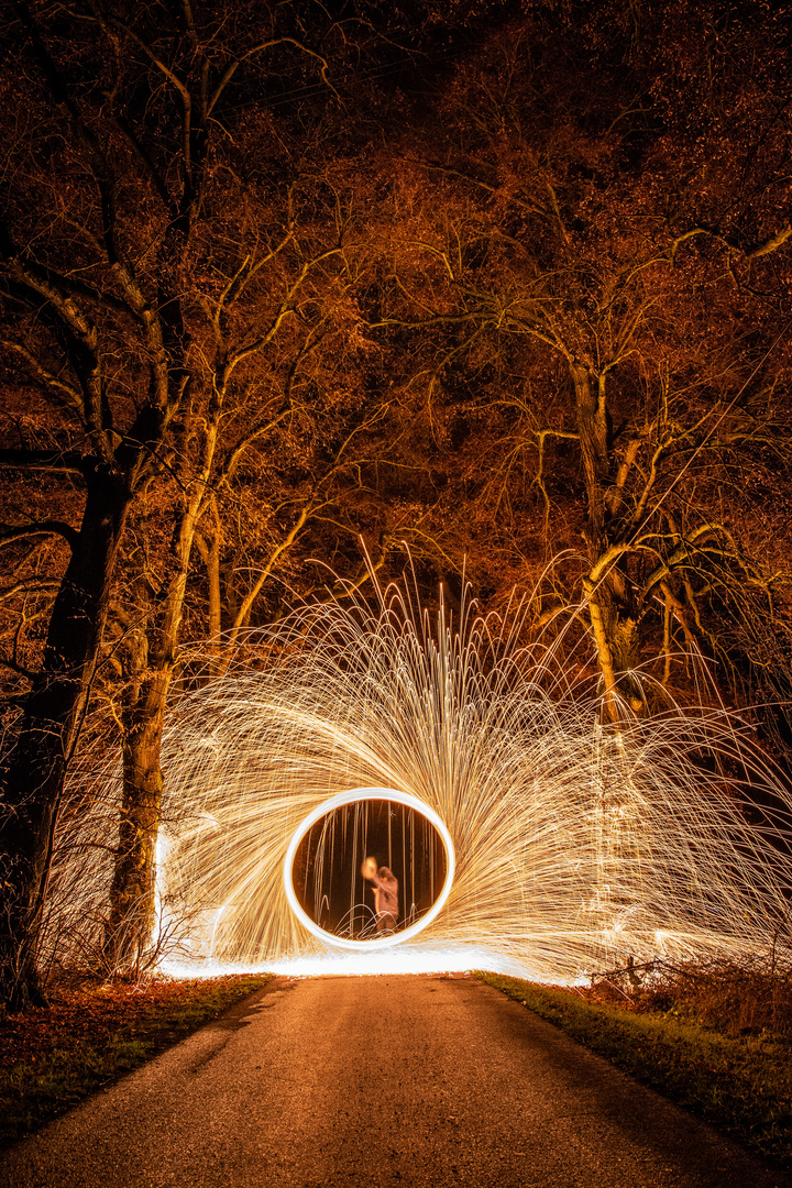 Steelwool under trees