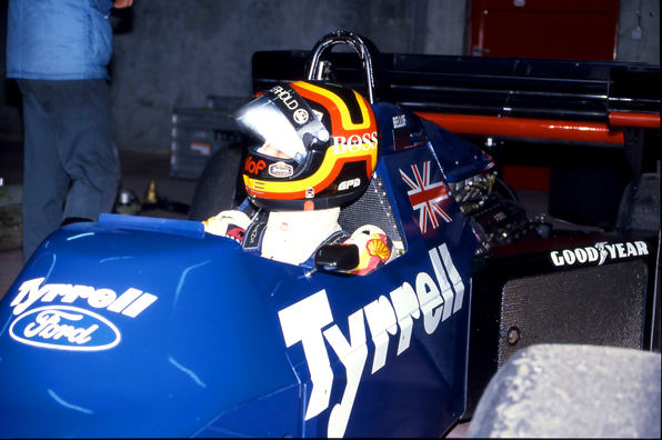 Stefan Bellof im Tyrrell Ford F.1 in Zolder / Belgien.