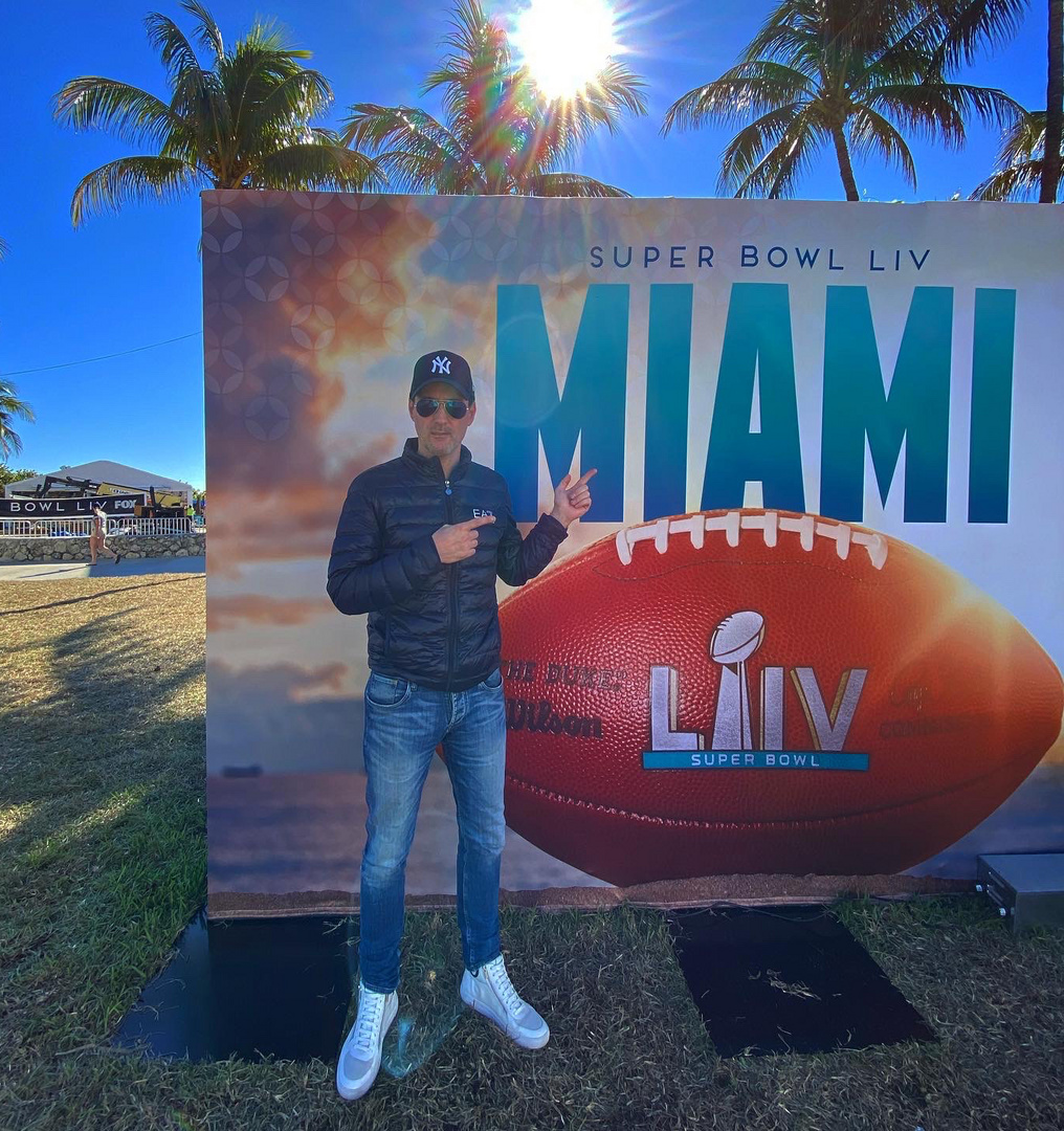 Stefan Faltin beim Super Bowl LIV