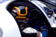 Stefan in der Box. Spa /B. 1000Km.Rennen-im Porsche 956