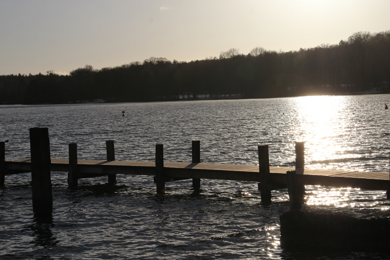 Steg am Starnberger See im Sonnenuntergang 2