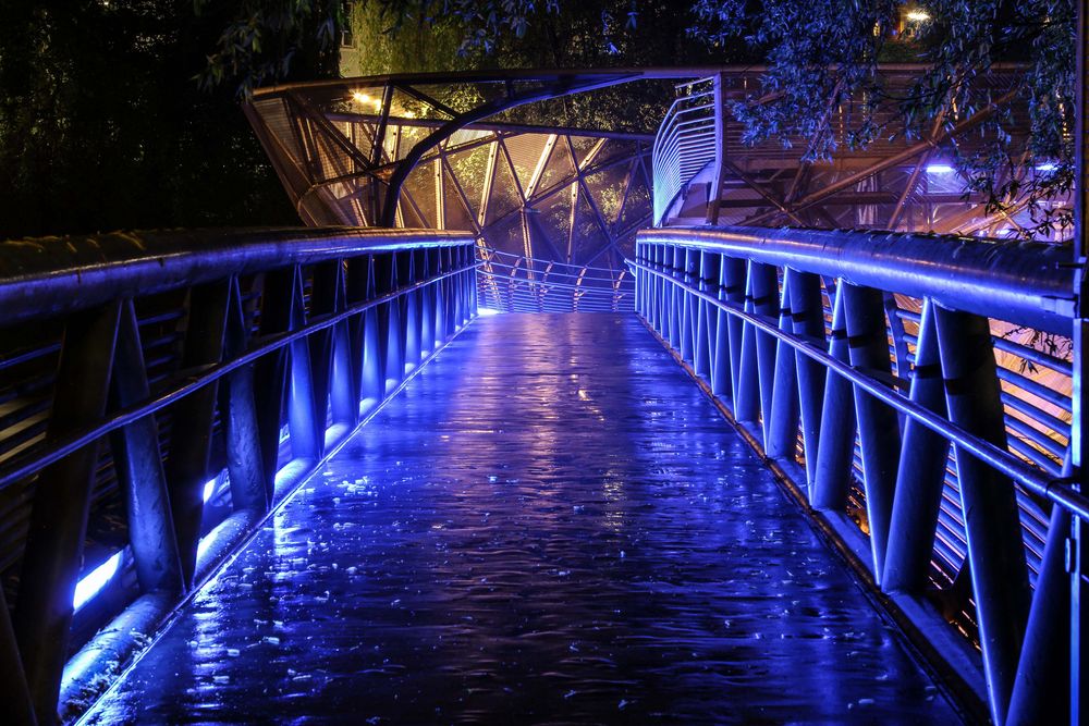 Steg zur Murinsel Graz von Wolfgang Grösslinger