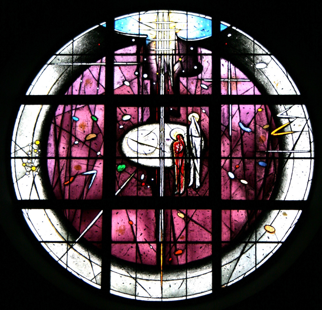 Steibis im Allgäu - Kirche "Verkärung Christi"  - Himmlisches-Jerusalem-Fenster