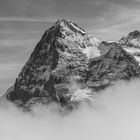 Steigender Nebel am Eiger