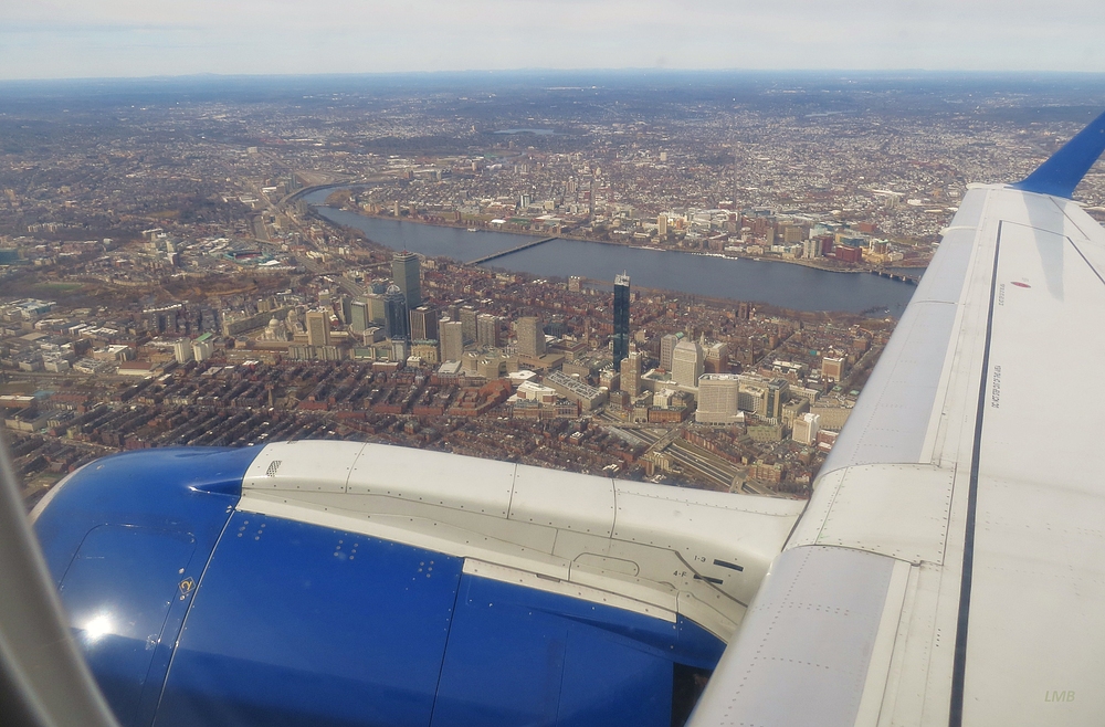 Steigflug über Boston