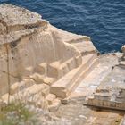 Steil abfallende Felsen, ein Geheimtip für stille Genieser