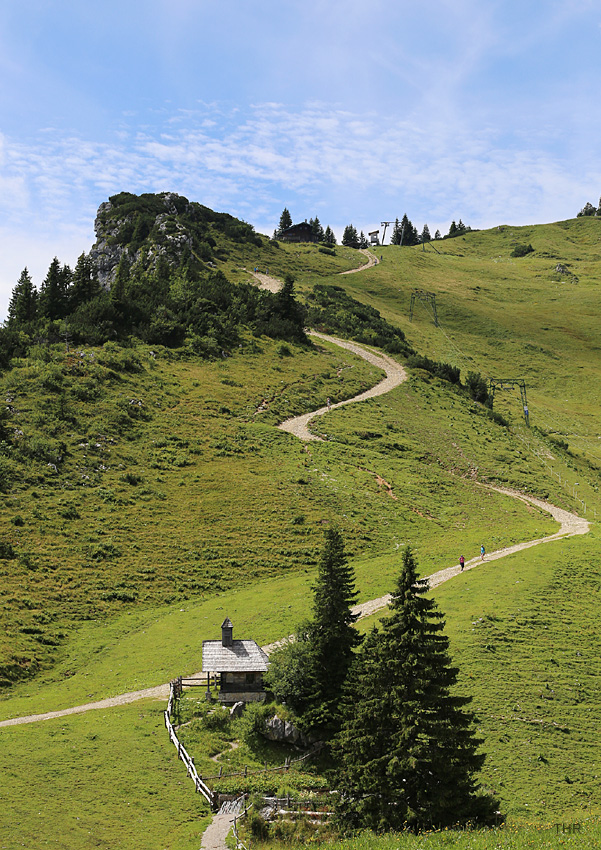 steil nach oben