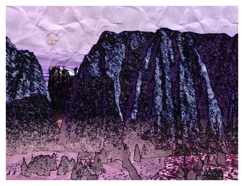 Steile Landschaft (1), Version 1