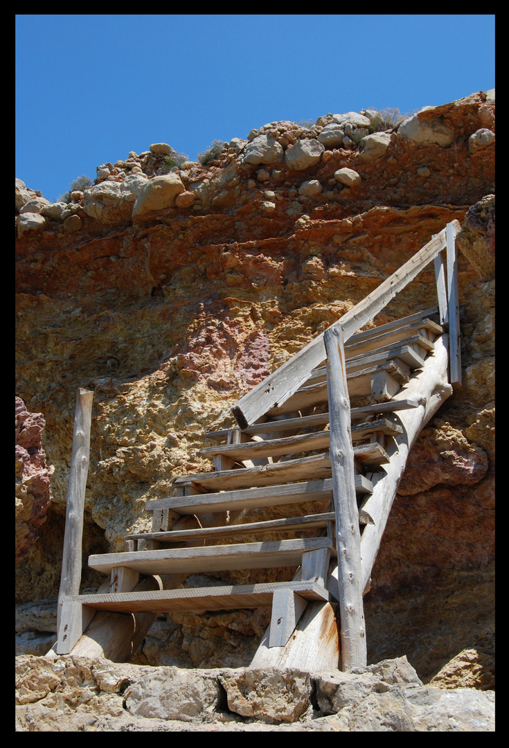 Steile Treppe - Cala Salada