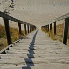 Steile Treppe mit "Zahnstange" - Bovbjerg-Klippen unterhalb der Trans Kirke (Midtjylland, DK)