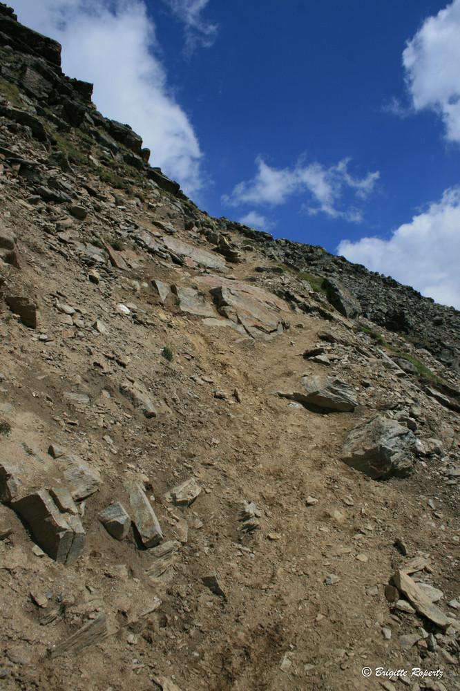 Steiler Weg nach unten