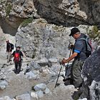 Steilere Passage beim Abstieg zur Rifugio Scotoni