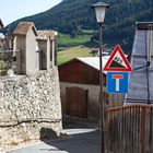 Steiles Gefälle im Dorf Stilfs am Ortler - Südtirol