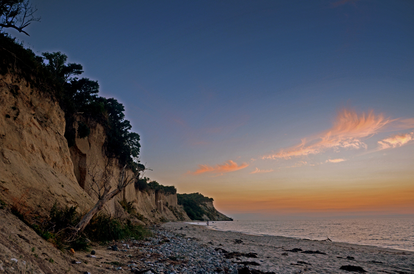 Steilküste am Abend.Hiddensee