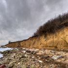 Steilküste in Klein Zicker bei einem Wintersturm