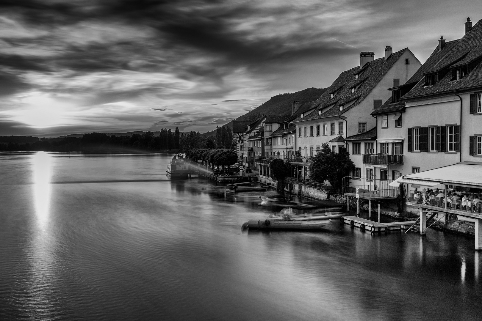 Stein am Rhein in schwarz/weiss