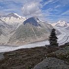 Stein auf Stein am Aletschgletscher