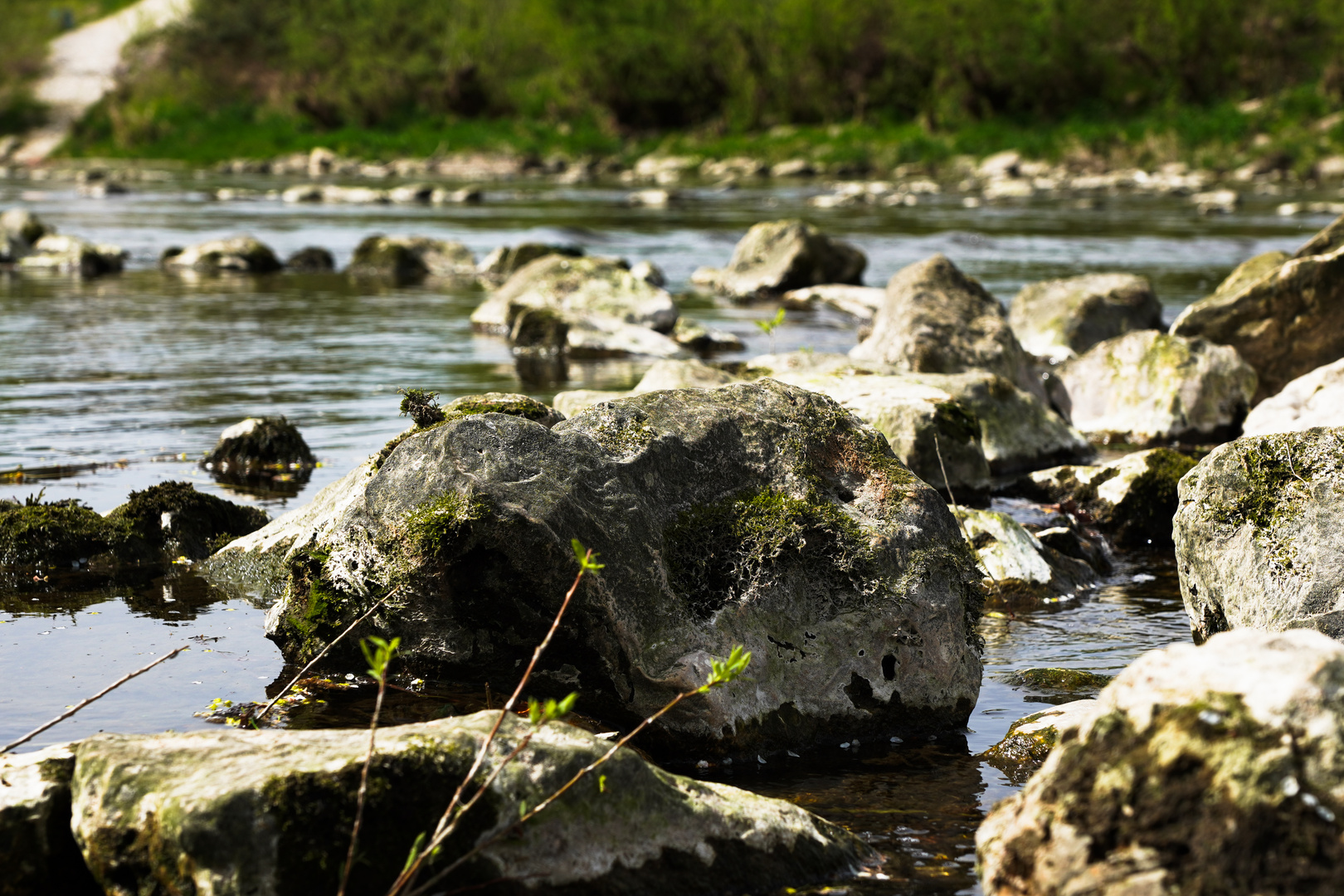 Stein im Fluss