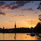 Stein im Sonnenuntergang