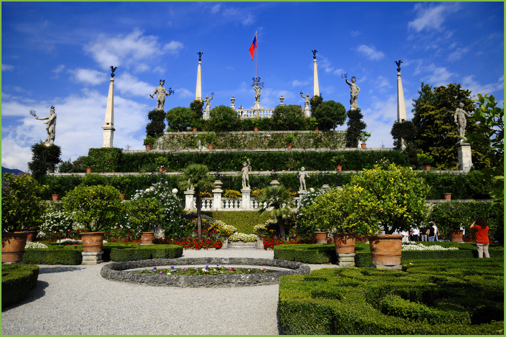 " Stein und Gartenkunst " ( Insel ; Isola Bella Lago Maggiore )