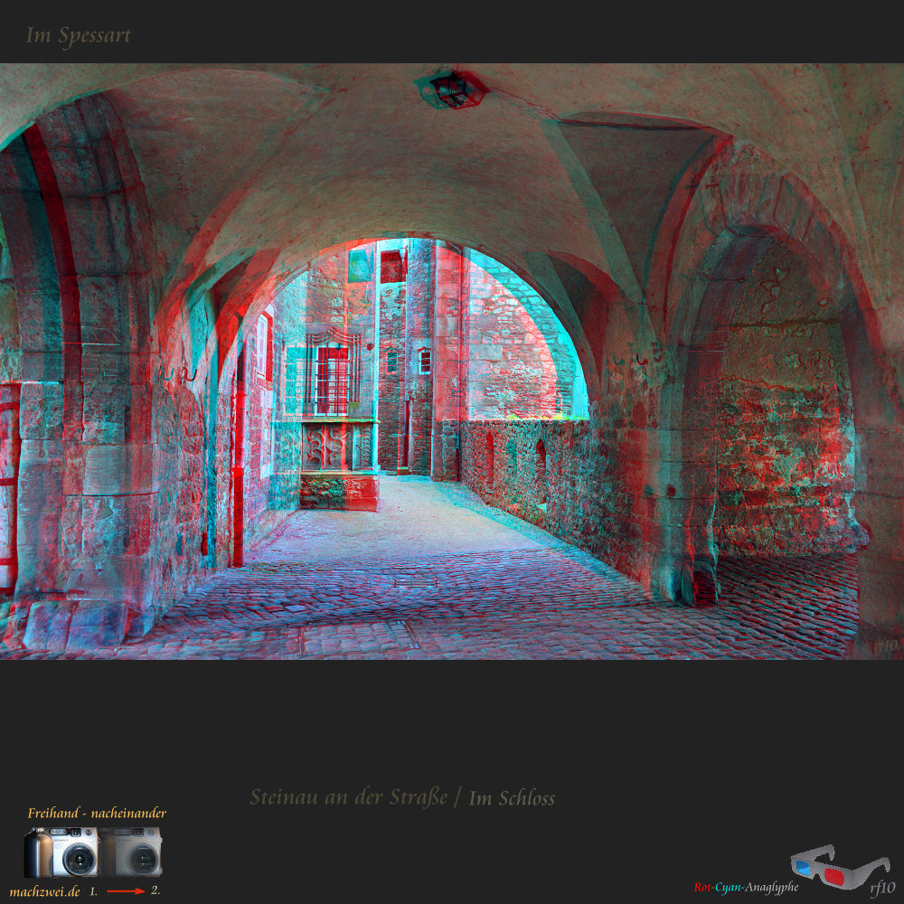 Steinau an der Straße in 3D: Im Schloss - Anaglyphe