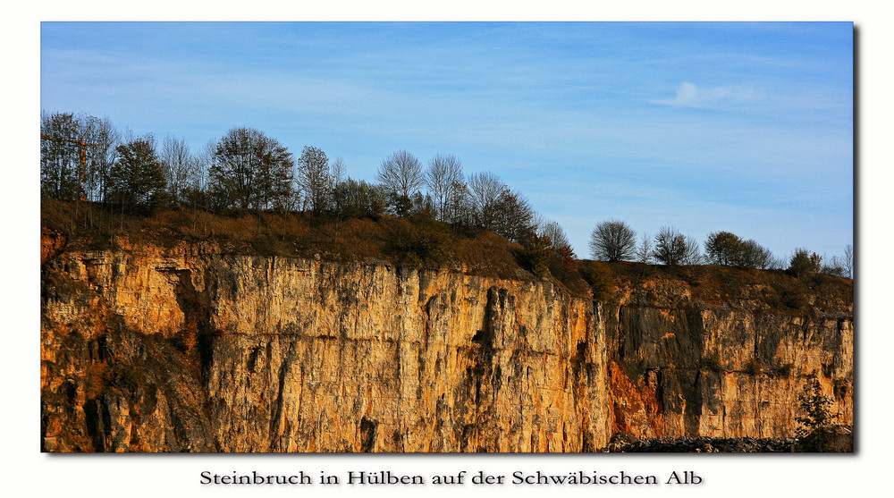 Steinbruch in Hülben auf der Schwäbischen Alb.