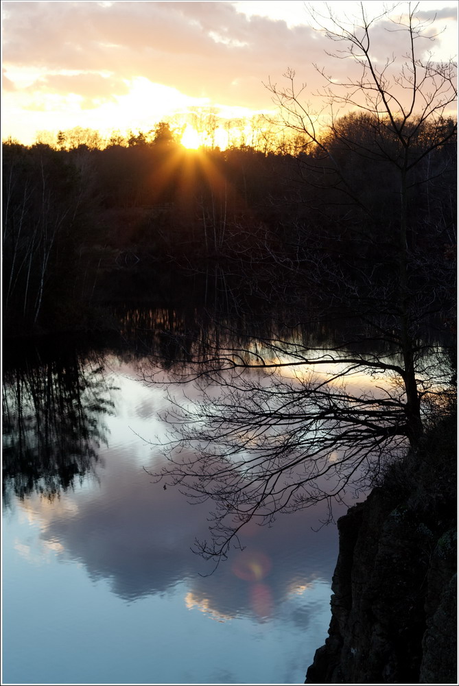 Steinbruch Mühlheim am Abend