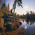 Steinbruchweiher in Herbstfarben