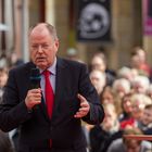 Steinbrück beim Wahlkampf in Frankfurt