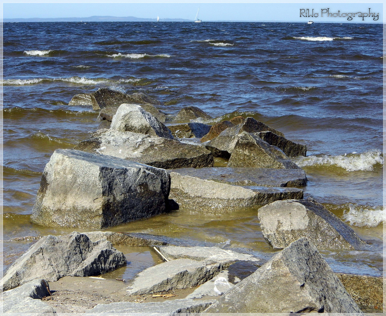 Steinbuhnen am Stettiner Haff