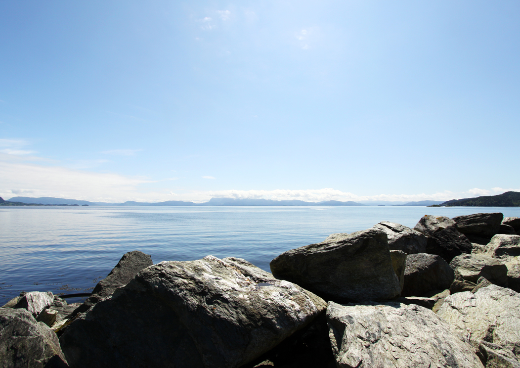 Steine am Fjord